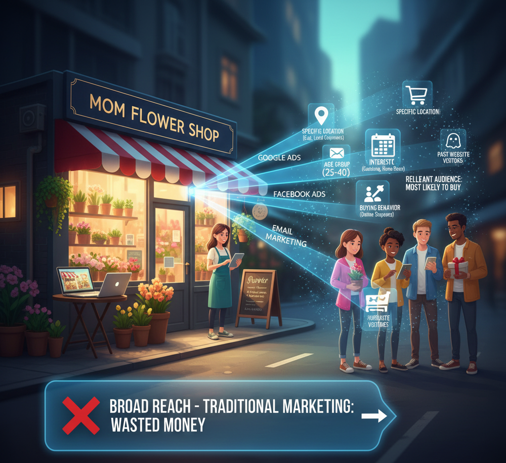 Traditional marketing focuses on reach and Digital marketing focuses on relevance