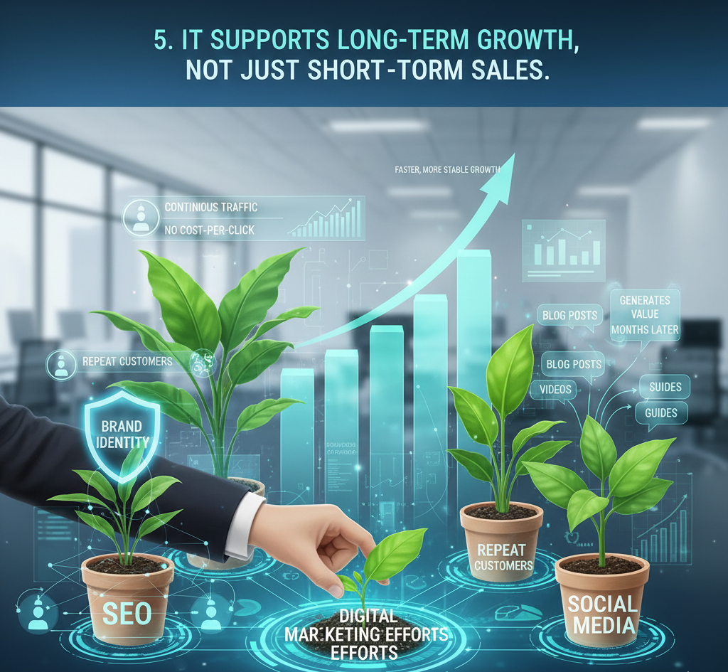 Long term growth through content marketing